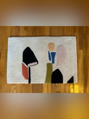 Cold Picnic Enchanted Feast Hand Woven 100% Wool Rug 20x31